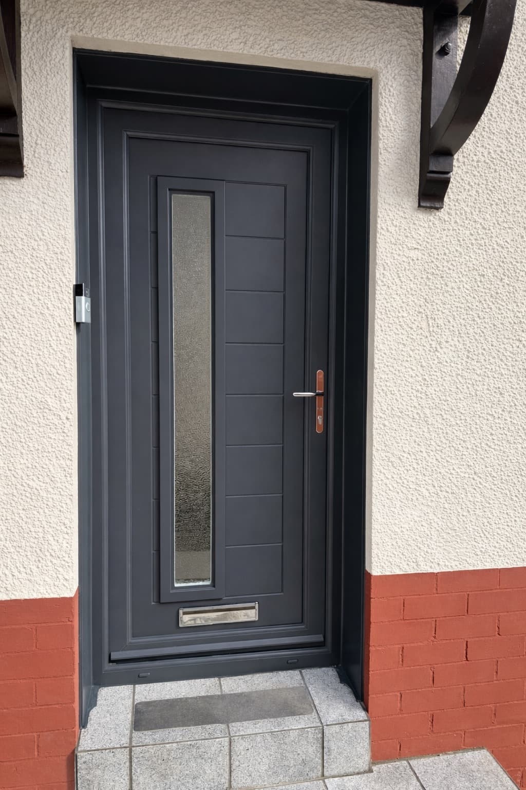 Anthracite grey uPVC front door